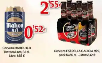 Alsara Supermercados Cerveza mahou 0.0 cerveza estrella galicia mini pack 6 oferta