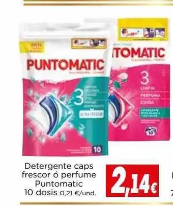 Proxi Detergente caps frescor ó perfume puntomatic 10 dosis oferta