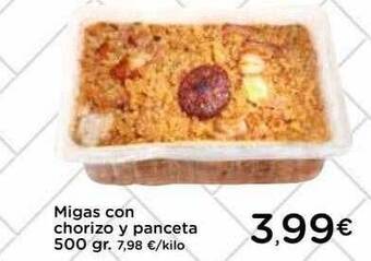 Proxi Migas con chorizo y panceta oferta