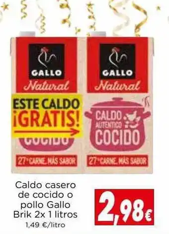 Proxi Caldo casero de cocido o pollo gallo brik 2 oferta