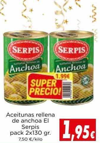Proxi Aceitunas rellena de anchoa el serpis pack 2 oferta