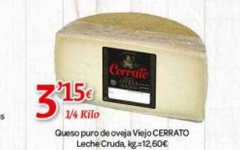 Alsara Supermercados Queso puro de oveja viejo cerrato leche cruda oferta