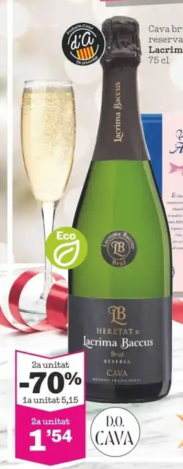 Sorli Cava Brut Reserva Ecològic Lacrima Baccus 75cl oferta