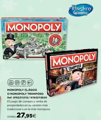 Hipercor Monopoly Clásico o Monopoly Tramposo oferta