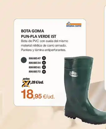 Distriplac Bota goma pun-pla verde ist oferta