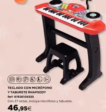 Hipercor Teclado Con Micrófono Y Taburete Rhapsody oferta