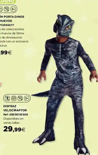 Hipercor Disfraz Velociraptor oferta