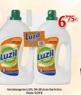 Alsara Supermercados Gel detergente luzil 36+36 dosis gel activo oferta