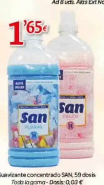 Alsara Supermercados Suavizante concentrado san 59 dosis oferta