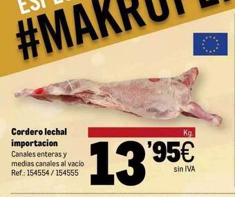 Makro Cordero lechal importacion oferta