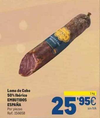 Makro Lomo de cebo 50% ibérico embutidos españa oferta