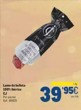 Makro Lomo de bellota 100% ibérico cj oferta