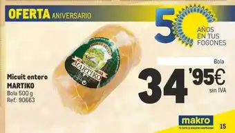 Makro Micuit entero martiko oferta
