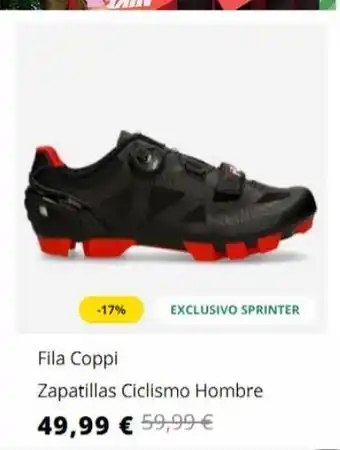 Sprinter -17% exclusivo sprinter fila coppi zapatillas ciclismo hombre 49,99 € 59,99 € oferta