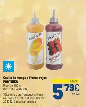 Makro Coulis de mango e frutos rojos ponthier oferta