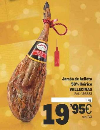 Makro Jamón de bellota 50% ibérico vallecinas oferta