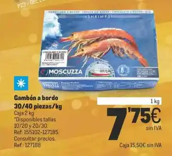 Makro Gambón a bordo 30 40 piezas kg oferta