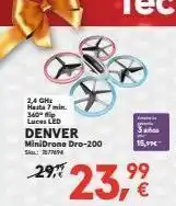 Worten 2,4 gh hasta 7 min. 360p luces led denver minidrone dro-200 sku: 7704 29, *23,99% 15,99€ oferta