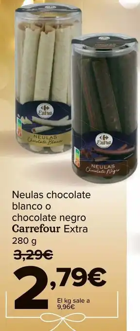 Carrefour Neulas chocolate blanco o chocolate negro carrefour extra oferta