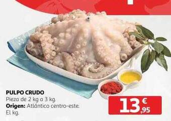 Alcampo Pulpo crudo oferta