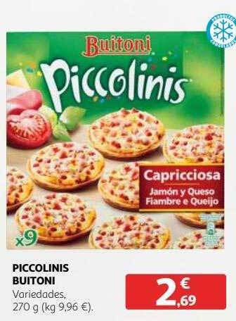 Alcampo Piccolinis buitoni oferta
