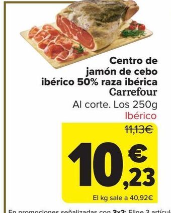 Carrefour Centro de jamón de cebo ibérico 50% raza ibérica carrefour oferta