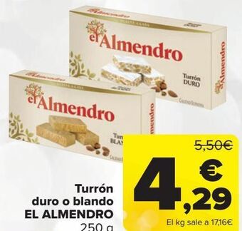 Carrefour Turrón duro o blando el almendro oferta