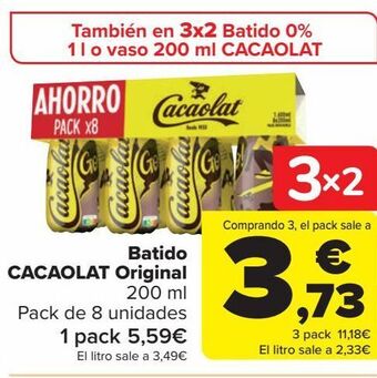 Carrefour Batido cacaolat original oferta