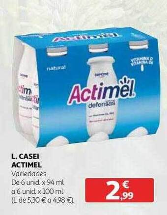 Alcampo L. casei actimel oferta
