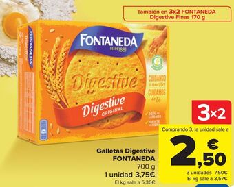 Carrefour Galletas digestive fontaneda oferta
