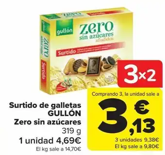 Carrefour Surtido de galletas gullón zero sin azúcares oferta