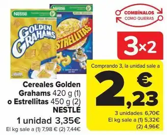 Carrefour Cereales golden grahams o estrellitas nestle oferta