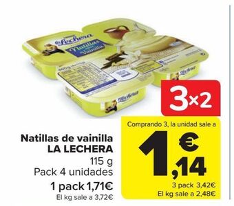 Carrefour Natillas de vainilla la lechera oferta