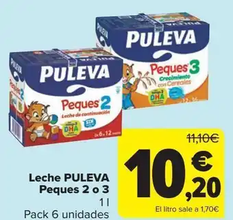 Carrefour Leche puleva peques 2 o 3 oferta