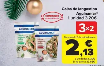 Carrefour Colas de langostino aguinamar oferta