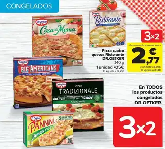 Carrefour Pizza cuatro quesos ristoraqnte dr.oetker oferta