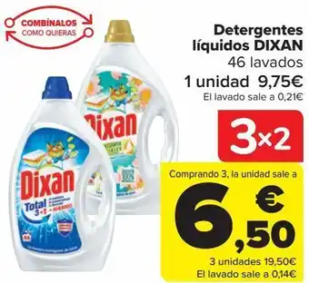 Carrefour Detergentes líquidos dixan oferta