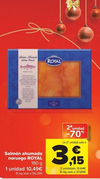 Carrefour Salmón ahumado noruego royal oferta