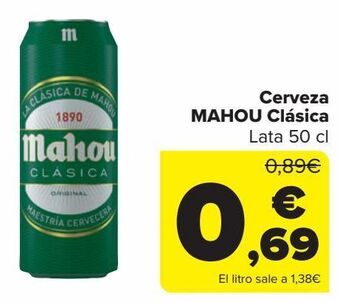 Carrefour Cerveza mahou clásica oferta
