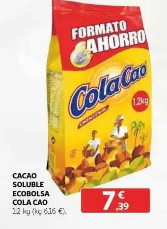 Alcampo Cacao soluble ecobolsa cola cao oferta