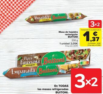 Carrefour Masa de hojaldre rectangular buitoni oferta
