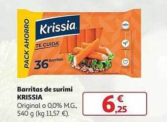 Alcampo Barritas de surimi krissia oferta