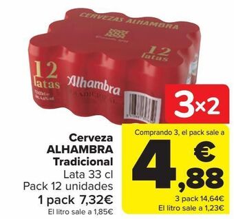 Carrefour Cerveza alhambra tradicional oferta