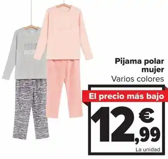 Carrefour Pijama polar mujer oferta