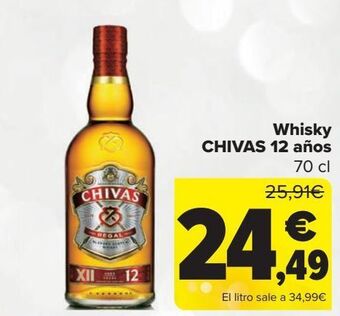 Carrefour Whisky chivas 12 años oferta