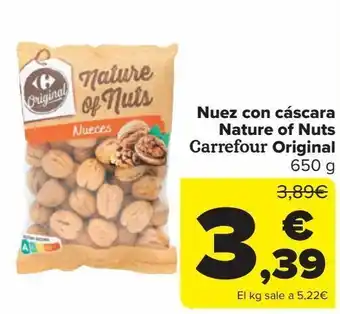 Carrefour Nuez con cáscara nature of nuts carrefour original oferta