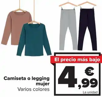 Carrefour Camiseta o legging mujer oferta