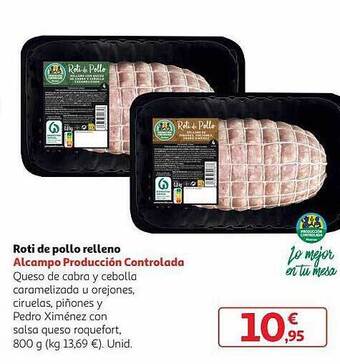 Alcampo Roti de pollo relleno oferta
