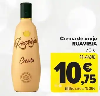Carrefour Crema de orujo ruavieja oferta