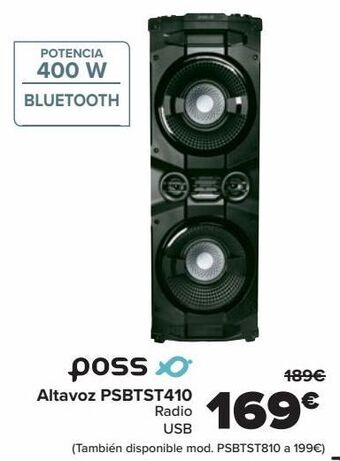 Carrefour Poss altavoz psbtst410 oferta
